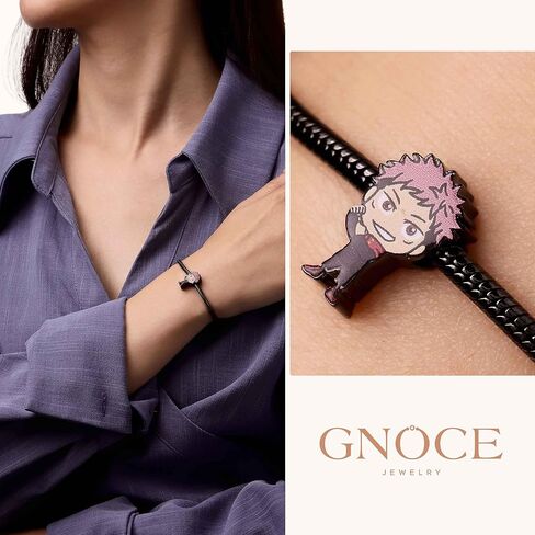 GNOCE Jujutsu Kaisen JJK - Yuji Itadori Charm Bracelet for Women, S925 Sterling Silver Dangle Charms for Women Wife, Valentine‘s Day, Mother’s Day Jewelry in Saudi Arabia