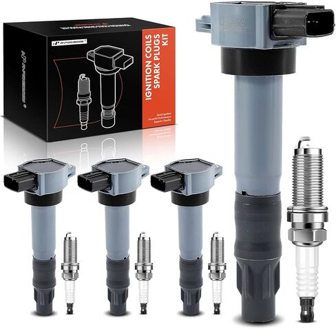A-Premium Set of 8 Ignition Coil Pack and Iridium Spark Plugs Compatible with Mitsubishi Outlander 2004-2006, Lancer 2004-2006, Eclipse 2006-2012, Galant 2006-2012 in Saudi Arabia