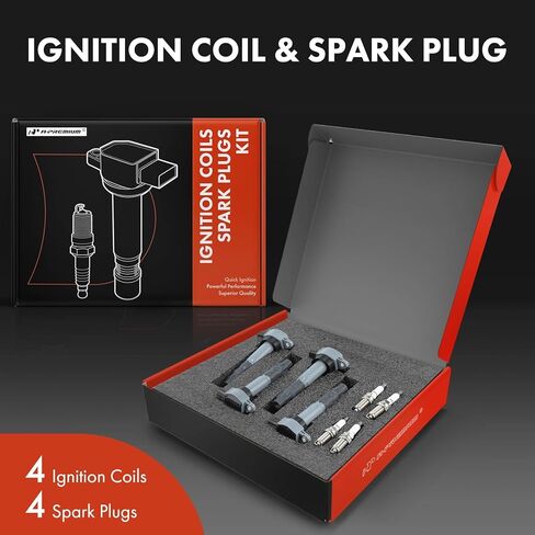 A-Premium Set of 8 Ignition Coil Pack and Iridium Spark Plugs Compatible with Mitsubishi Outlander 2004-2006, Lancer 2004-2006, Eclipse 2006-2012, Galant 2006-2012 in Saudi Arabia