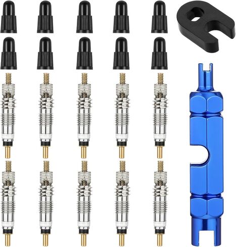 22 Pcs Presta Valve Core, Bicycle Presta Valve, Bicycle Valves Core Replacements Set for Road/Mountain Bike Tubeless Tires, Widely Compatible with Various Brands in Saudi Arabia