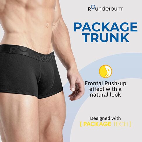 Rounderbum Mens Underwear - Mens Boxer Boxer Brief and Trunk Package Tech Shaper Underwear Shapewear - Cotton Boxers in Kuwait
