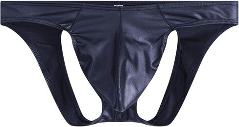 ملابس داخلية بحزام رياضي من الجلد المقلد للرجال، ثونج، حزام رياضي منخفض الارتفاع، داعم رياضي in Kuwait