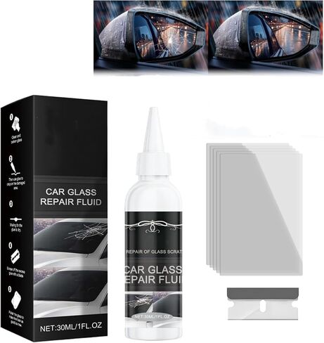 طقم إصلاح تشققات الزجاج الأمامي من CRIVERY، 2026 مجموعة إصلاح شرائح الزجاج الأمامي الجديدة للترقية، طقم سائل إصلاح الزجاج السريع من الراتنج 30 مل للرقائق والشقوق، وإصلاح النوافذ، والمرايا، والنظارات، والزجاج in Kuwait