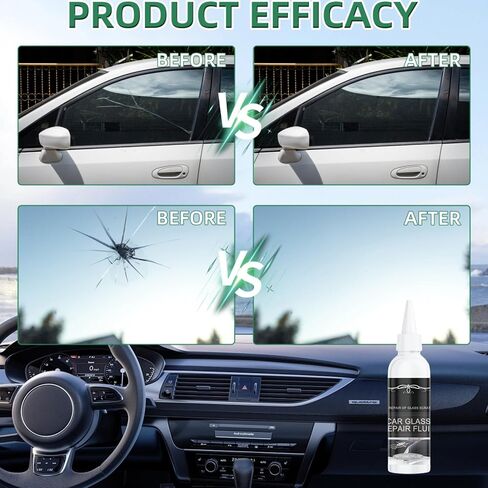 طقم إصلاح تشققات الزجاج الأمامي من CRIVERY، 2026 مجموعة إصلاح شرائح الزجاج الأمامي الجديدة للترقية، طقم سائل إصلاح الزجاج السريع من الراتنج 30 مل للرقائق والشقوق، وإصلاح النوافذ، والمرايا، والنظارات، والزجاج in Kuwait