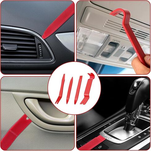 مجموعة أدوات إزالة الحواف التلقائية 7 قطع - أداة فك إزالة الحواف البلاستيكية مع كماشة إزالة مشبك اللوحة، أدوات إزالة الحواف للوحة لوحة لوحة تنجيد هيكل السيارة، كماشة مشبك مزيل التثبيت in Kuwait