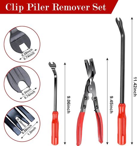 مجموعة أدوات إزالة الحواف التلقائية 7 قطع - أداة فك إزالة الحواف البلاستيكية مع كماشة إزالة مشبك اللوحة، أدوات إزالة الحواف للوحة لوحة لوحة تنجيد هيكل السيارة، كماشة مشبك مزيل التثبيت in Kuwait