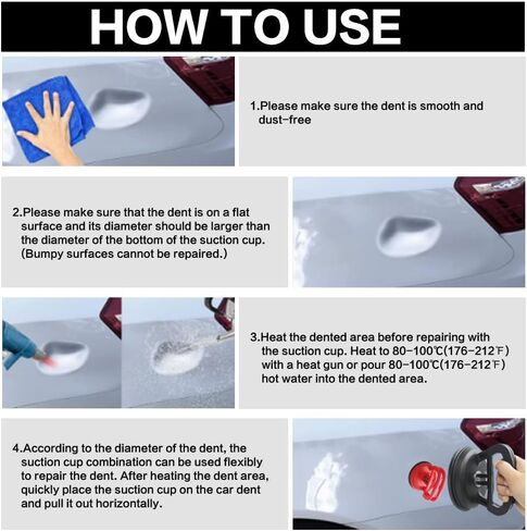 قطعتان من أدوات سحب انبعاجات السيارة، أداة سحب انبعاجات السيارة القوية، مجموعة أدوات سحب انبعاجات السيارة، أداة إزالة انبعاجات السيارة لإصلاح انبعاجات السيارة لجسم السيارة، ورفع البلاط، وتحريك الأشياء (برتقالي + أصفر) in Kuwait