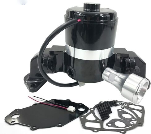 مضخة مياه كهربائية من الألومنيوم لسيارة Ford Big Block، مع لوحة، 35 GPM+، 429-460 (أسود) in Saudi Arabia