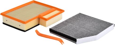 BK2Z19N619A CA11946 Engine & Cabin Air Filter Kit Compatible with Ford Transit 150 250 350 Transit 350 HD 2015 2016 2017 2018 2019 3.2L 3.5L 3.7L Replace BK2118D543AA AF9916 in Kuwait