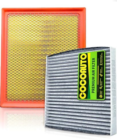 Engine & Cabin Air Filter Kit for Tundra 5.7L (2014-2021) & 4.6L (2014-2019), Fits Sequoia (2014-2022), Replace 178010S020, 178010P100, 87139-30040, 87139-YZZ08 in Kuwait