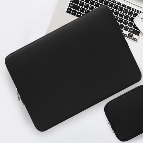 حقيبة كمبيوتر محمول مقاس 13 بوصة من NOLITOY متوافقة مع جهاز MacBook، وحقيبة يد للكمبيوتر المحمول للسفر والمكتب، وحقيبة كمبيوتر واقية سوداء مع سحاب للإغلاق in Saudi Arabia