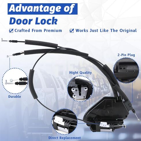 Door Lock Actuator Front Right Passenger Side Compatible with 2018-2024 Nissan Kicks, Door Latch Replacement 80500-5RW0A 805005RW0A 80500-5RL0A 805005RL0A in Saudi Arabia