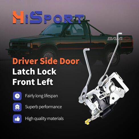 HiSport 69320-04010 قفل مزلاج الباب للسائق الجانب الأمامي الأيسر متوافق مع Toyota Tacoma 1998-2004، أقفال يدوية للأبواب غير الكهربائية، 69310-04010 in Saudi Arabia