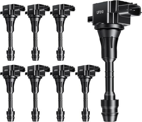 Ignition Coil Pack UF510 Fits for Nissan TITAN V8 5.6L 2004 2005 2006, Armada 2005–2006, Fits for Infiniti QX56 2004-2006, Replaces 5C1482 1788335 6734021 C719 CUF510 GN10243 Set of 8 in Saudi Arabia