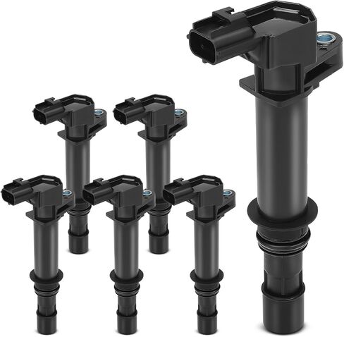 YHTAUTO Set of 6 Ignition Coil Pack Replacement for Jeep Grand Cherokee Liberty Commander, Dodge Ram 1500 Durango Nitro Dakota, Chrysler Aspen, Mitsubishi Raider 3.7L V6 4.7L V8 Replace 099700-114 in Saudi Arabia