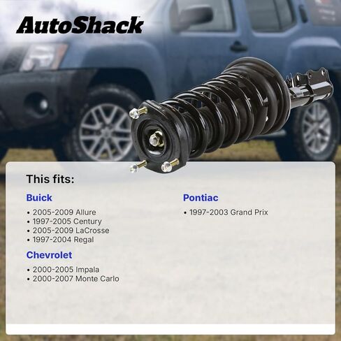 AutoShack جبهة كاملة تبختر ولفائف الربيع استبدال اليسار أو اليمين ل2005-2009 بويك لاكروس 2000-2007 شيفروليه مونتي كارلو 1997-2005 بويك القرن 1997-2003 بونتياك سباق الجائزة الكبرى 1-PC in Saudi Arabia
