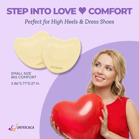 Metatarsal Pads for Women(2 Pairs): Ball of Foot Cushions Heel Inserts, Anti-Slip Forefoot Inserts for High Heel Footwear, One Size Fits All (Beige) in Saudi Arabia