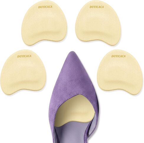 Metatarsal Pads for Women(2 Pairs): Ball of Foot Cushions Heel Inserts, Anti-Slip Forefoot Inserts for High Heel Footwear, One Size Fits All (Beige) in Saudi Arabia