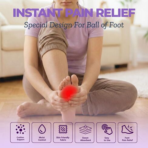 Metatarsal Pads for Women(2 Pairs): Ball of Foot Cushions Heel Inserts, Anti-Slip Forefoot Inserts for High Heel Footwear, One Size Fits All (Beige) in Saudi Arabia