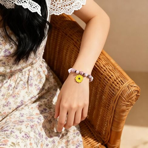 Sunflower Gifts For Women Inspirational Sunflower Bracelet Small Gift For Women Friends Daughter Niece Granddaughter Young Adult Friendship Jewelry Sun Flowers Bracelets in Saudi Arabia