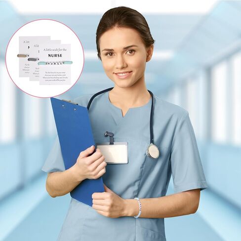 24 Sets Nurses Bracelets, Nurse Gifts with Blessing Cards, Beaded Bracelets Nurse Gifts for Women, Colorful Polymer Clay Beaded Graduation Bracelets for Women Practitioner Graduation Medical Assistant in Kuwait