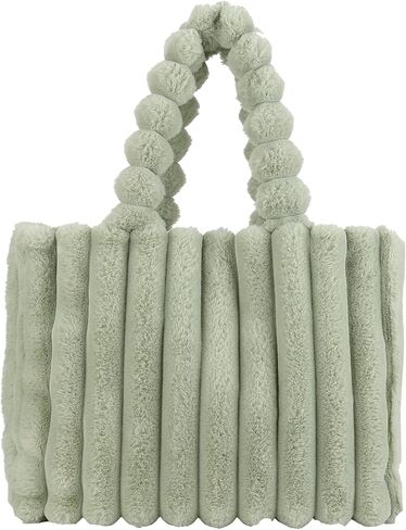 Furry Purse, Fluffy Tote Bag for Women Winter Faux Fur Bag Fuzzy Purse and Handbags in Kuwait