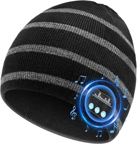 قبعة بلوتوث للرجال والنساء، قبعة صغيرة بصوت ستيريو عالي الدقة مع سماعات رأس، هدية عيد الميلاد التقنية وفكرة تخزين in Kuwait