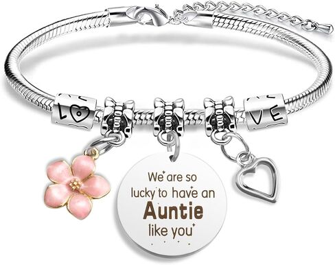 Auntie Gift Ideas,Mothers Day Gifts for Aunt Mothers Day Gifts for Aunts Birthday from Niece Nephew Valentines Mother'sDay Gift for Aunt Christmas Presents for Aunty Retirement Bracelet in Kuwait