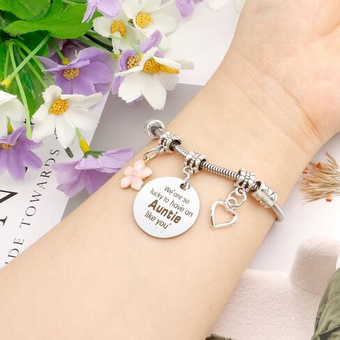 Auntie Gift Ideas,Mothers Day Gifts for Aunt Mothers Day Gifts for Aunts Birthday from Niece Nephew Valentines Mother'sDay Gift for Aunt Christmas Presents for Aunty Retirement Bracelet in Kuwait