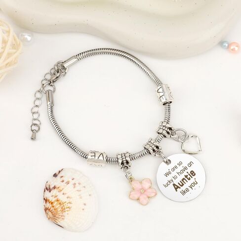 Auntie Gift Ideas,Mothers Day Gifts for Aunt Mothers Day Gifts for Aunts Birthday from Niece Nephew Valentines Mother'sDay Gift for Aunt Christmas Presents for Aunty Retirement Bracelet in Kuwait