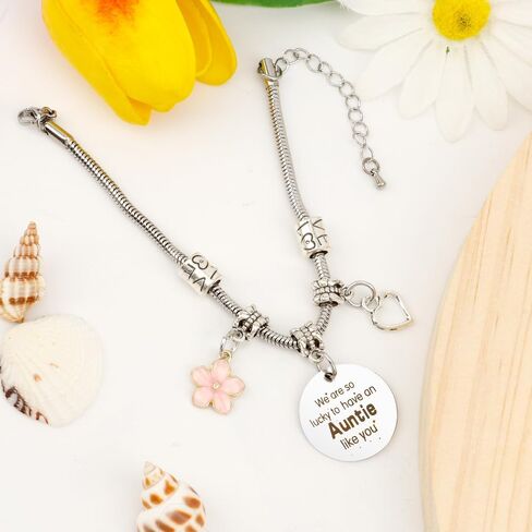 Auntie Gift Ideas,Mothers Day Gifts for Aunt Mothers Day Gifts for Aunts Birthday from Niece Nephew Valentines Mother'sDay Gift for Aunt Christmas Presents for Aunty Retirement Bracelet in Kuwait