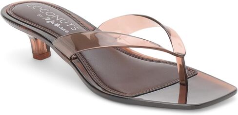 Coconuts by Matisse Margo Jelly Kitten Heel Sandal, Brown, 6 in Kuwait