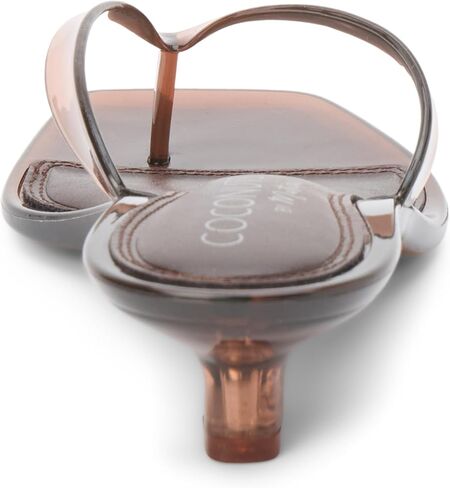 Coconuts by Matisse Margo Jelly Kitten Heel Sandal, Brown, 6 in Kuwait