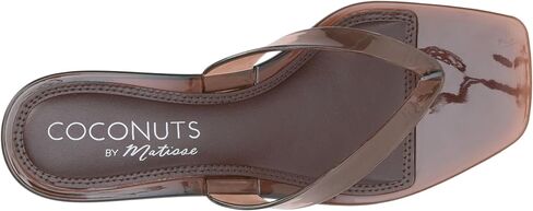 Coconuts by Matisse Margo Jelly Kitten Heel Sandal, Brown, 6 in Kuwait