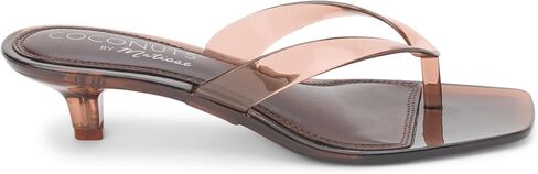 Coconuts by Matisse Margo Jelly Kitten Heel Sandal, Brown, 6 in Kuwait