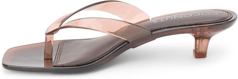 Coconuts by Matisse Margo Jelly Kitten Heel Sandal, Brown, 6 in Kuwait