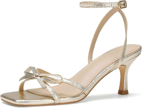 Lyrisiphy هريرة الكعوب للنساء القوس Strappy وكعب الصنادل ساحة المفتوحة تو الكعوب الصيف حفل زفاف حفلة موسيقية فستان أحذية in Kuwait