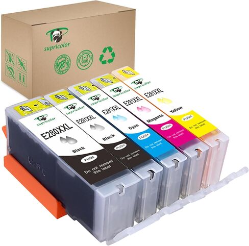 Compatible PGI-280 CLI281 Ink Cartridges, Replacement for PGI 280 CLI 281 Use with PIXMA TS702, TS702a TS6120, TS6220 TS6320 TR7520 TS702 TS8120 TS8220 TS8320 TR8520 TR8620 TS9120 in Kuwait