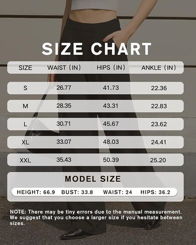 Women's High Waisted Waffle Knit Pants - Tummy Control, Loose Fit，Stretch Wide Leg, Dressy Casual in Saudi Arabia