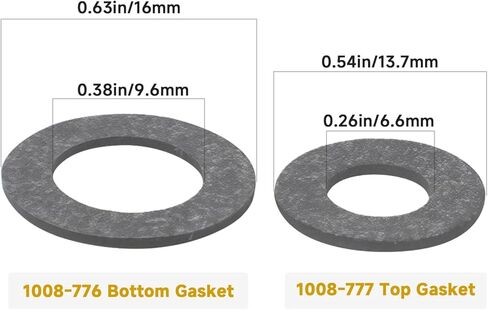 (10Sets) 4150 Carburetor Needle and Seat Gaskets, 1008-777 Top and 1008-776 Bottom Gasket Compatible With Holley Adjustable Needle and Seat Carburetors 2300 4150 4160 4500 in Kuwait