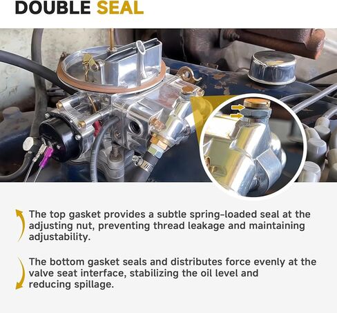 (10Sets) 4150 Carburetor Needle and Seat Gaskets, 1008-777 Top and 1008-776 Bottom Gasket Compatible With Holley Adjustable Needle and Seat Carburetors 2300 4150 4160 4500 in Kuwait