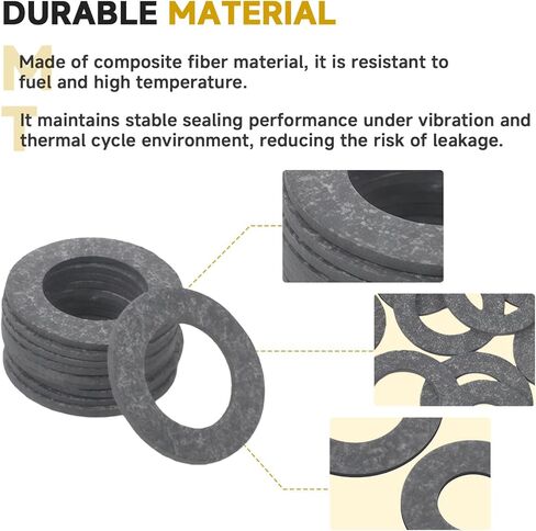 (10Sets) 4150 Carburetor Needle and Seat Gaskets, 1008-777 Top and 1008-776 Bottom Gasket Compatible With Holley Adjustable Needle and Seat Carburetors 2300 4150 4160 4500 in Kuwait