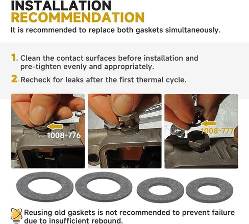 (10Sets) 4150 Carburetor Needle and Seat Gaskets, 1008-777 Top and 1008-776 Bottom Gasket Compatible With Holley Adjustable Needle and Seat Carburetors 2300 4150 4160 4500 in Kuwait