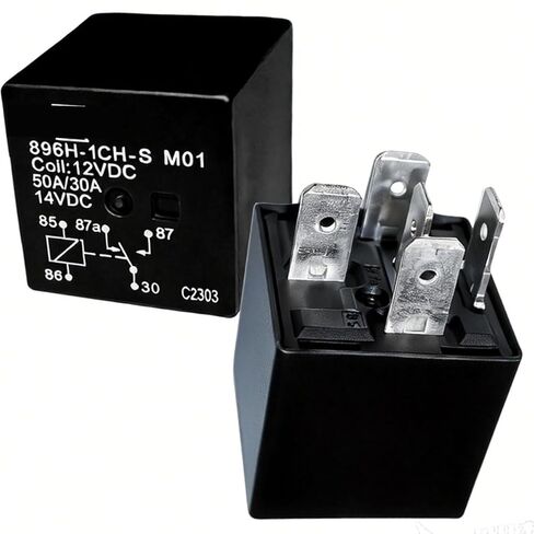 2PCS 896H-1CH-S M01 Automotive Power Relay, SPDT 5-Pin Mini ISO Plug-in, Coil Voltage Verify (12V/24V), High Current Switch for Fuse/Relay Box, in Saudi Arabia