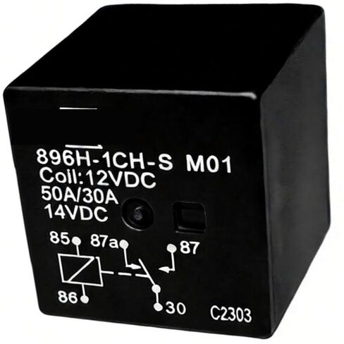 2PCS 896H-1CH-S M01 Automotive Power Relay, SPDT 5-Pin Mini ISO Plug-in, Coil Voltage Verify (12V/24V), High Current Switch for Fuse/Relay Box, in Saudi Arabia