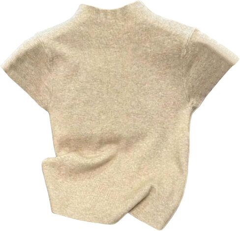 GORGLITTER Women's 2 Piece Short Sleeve Sweater Vest Tops Casual Dressy Mock Neck Knit Spring Fall Pullover Tank Tops in Saudi Arabia