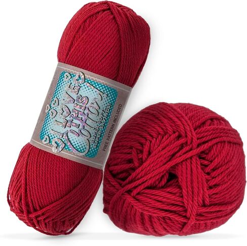 I Love This Yarn 4 - Medium Yarn for Crocheting & Knitting – Soft Yarn Skein – 180 Yards of Cotton Yarn for Crocheting Blankets, Hats, & More – Craft Supplies for Handcrafting Accessories, Monkey Red in Saudi Arabia