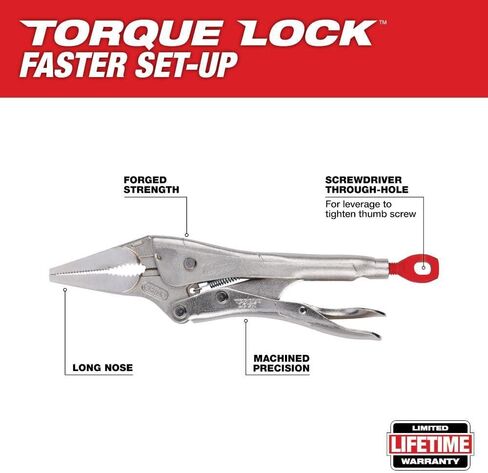 Milwaukee 48-22-3509 9-In Torque Lock Long Nose Locking Pliers in Kuwait