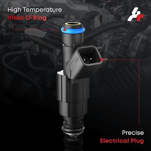 Set of 6 Fuel Injectors, 4 Holes Compatible with 1999-2004 Jeep Cherokee Grand Cherokee Wrangler 4.0L, 2000-2003 Dodge Ram 1500 2500 3500 Van 5.2L, Replace Part 0280155784 in Kuwait