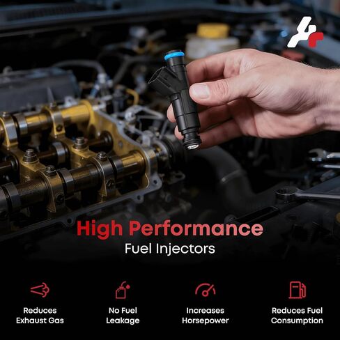 Set of 6 Fuel Injectors, 4 Holes Compatible with 1999-2004 Jeep Cherokee Grand Cherokee Wrangler 4.0L, 2000-2003 Dodge Ram 1500 2500 3500 Van 5.2L, Replace Part 0280155784 in Kuwait